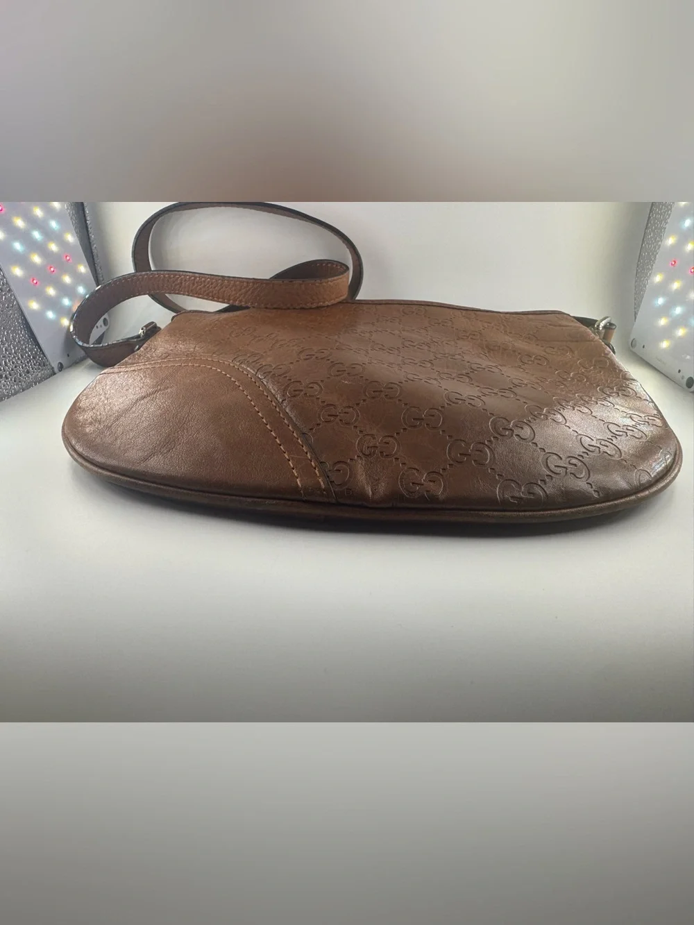 Gucci Bag Guccissima Leather Hobo GG Monogram Shoulder Bag Vintage Y2K Italy - Picture 9 of 14